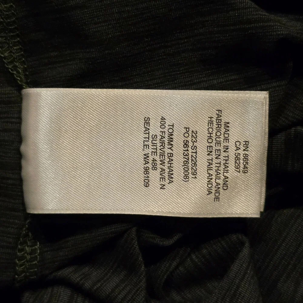 Tommy Bahama IslandZone 14 Zip Pullover Men's XXXL Black Performance Stretch